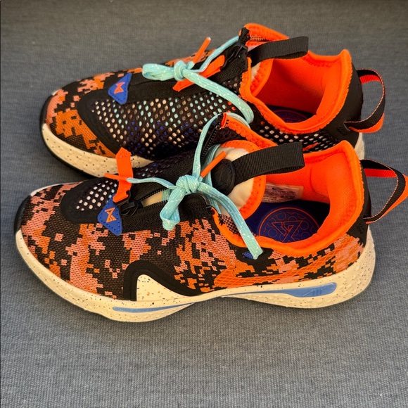 Nike PG4 Gatorade Basketball Shoes Women’s Size 6 Orange Camo Sneakers - Picture 2 of 11